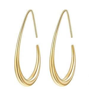 14K Gold Plated Fishhook Earrings